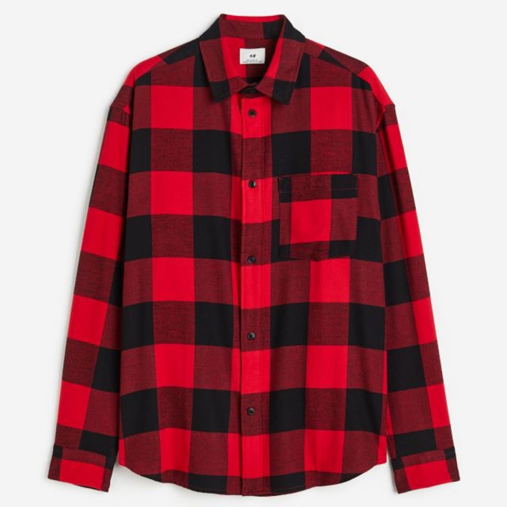 H&M Men’s Relaxed Fit Flannel Shirt